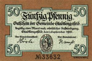 Német Birodalom/Weimari Köztársaság/Stadtlengsfeld 1921. 50Pf(6x) mind klf db, teljes sor T:1