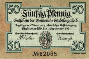 Német Birodalom/Weimari Köztársaság/Stadtlengsfeld 1921. 50Pf(6x) mind klf db, teljes sor T:1