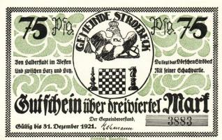 Német Birodalom/Weimari Köztársaság/Stroebeck 1921. 25Pf, 50Pf, 75Pf. 3klf db, teljes sor T:1