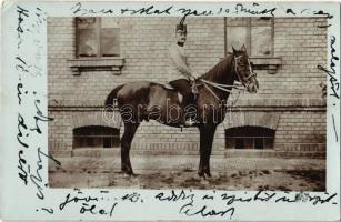 1903 Tápiószecső, lovas katona. photo (EK)