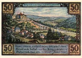 Német Birodalom/Weimari Köztársaság/Stützerbach 1921. 10Pf, 20Pf, 25Pf, 50Pf. 4klf db, teljes sor T:1