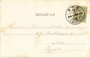 1907 Dunakeszi-Alag, Lóversenytér, Tréner lakház és verseny istállók. Hadl Fülöp kiadása