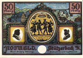 Német Birodalom/Weimari Köztársaság/Stützerbach 1921. 10Pf, 20Pf, 25Pf, 50Pf. 4klf db, teljes sor T:...