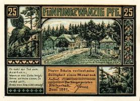 Német Birodalom/Weimari Köztársaság/Stützerbach 1921. 10Pf, 20Pf, 25Pf, 50Pf. 4klf db, teljes sor T:...
