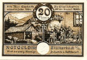 Német Birodalom/Weimari Köztársaság/Stützerbach 1921. 10Pf, 20Pf, 25Pf, 50Pf. 4klf db, teljes sor T:...