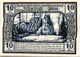 Német Birodalom/Weimari Köztársaság/Stützerbach 1921. 10Pf, 20Pf, 25Pf, 50Pf. 4klf db, teljes sor T:...