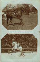 1903 Nagykanizsa, lovas bemutató, lóugratás. photo (EB)