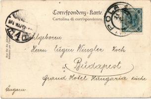 1904 Pola, Pula; K.u.K. Kriegsmarine Parthie des Kriegshafens / Porta da guerra / Austro-Hungarian N...