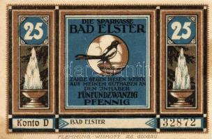 Német Birodalom/Weimari Köztársaság/Elster DN 25Pf, 50Pf, 75Pf + 1M + 2M 5klf db, teljes sor T:1