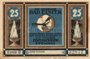 Német Birodalom/Weimari Köztársaság/Elster DN 25Pf, 50Pf, 75Pf + 1M + 2M 5klf db, teljes sor T:1