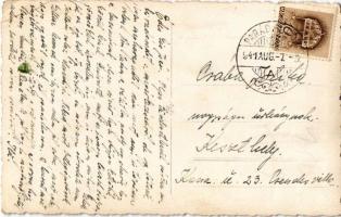 1941 Bevonuláskori eredeti fotófelvétel, kerékpáros katonák, háttérben Schlesinger Kálmán (?) üzlete...