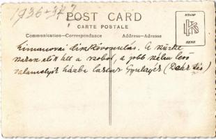 1924 Sopron, Limanowa-i csata emlékére készült szobor avatási ünnepsége díszkivonulással télen, lova...