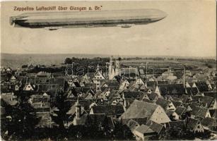 Zeppelins Luftschiff über Giengen a. Br. / Zeppelin airship (EK)