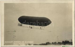 Renners Lenkballon Estaric Puch-Motor. Verlag F. Prantner Graz I. / Navigable balloon, airship. photo