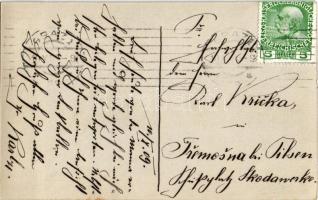 Renner's Lenkballon Estaric Puch-Motor. Verlag F. Prantner Graz I. / Navigable balloon, airship...