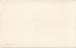 K.u.K. (Austro-Hungarian) military art postcard, soldiers in balloon. B.K.W.I. 346-4. s. Fritz Schön...