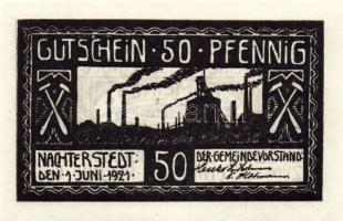 Német Birodalom/Weimari Köztársaság/Nachterstedt 1921. 5Pf, 10Pf, 25Pf, 50Pf. 4klf db, teljes sor T:1