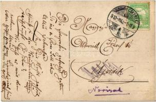 1912 Nagybecskerek, Zrenjanin, Veliki Beckerek; lovas a parkban / horse rider in the park. photo