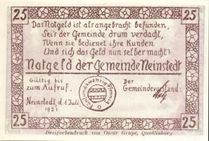 Német Birodalom/Weimari Köztársaság/Nachterstedt 1921. 5Pf, 10Pf, 25Pf, 50Pf. 4klf db, teljes sor T:...