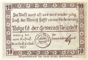 Német Birodalom/Weimari Köztársaság/Nachterstedt 1921. 5Pf, 10Pf, 25Pf, 50Pf. 4klf db, teljes sor T:...