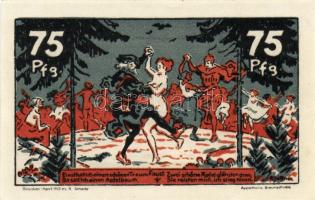 Német Birodalom/Weimari Köztársaság/Schierke 1921. 10Pf, 25Pf, 50Pf, 75Pf. 4klf db, teljes sor T:1