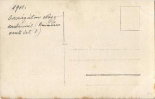 1911 Nagyszeben, Hermannstadt, Sibiu; országút lovassal / road with horseman. photo