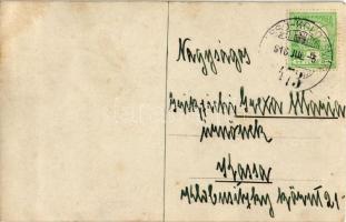 1916 Homoród, Homorod; "Novius" sötét pej ló, hölgy / dark horse. photo