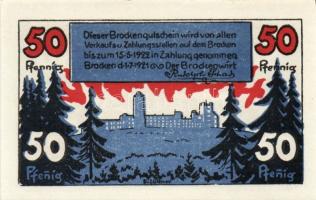 Német Birodalom/Weimari Köztársaság/Schierke 1921. 10Pf, 25Pf, 50Pf, 75Pf. 4klf db, teljes sor T:1