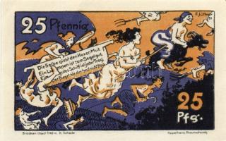 Német Birodalom/Weimari Köztársaság/Schierke 1921. 10Pf, 25Pf, 50Pf, 75Pf. 4klf db, teljes sor T:1