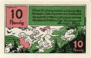 Német Birodalom/Weimari Köztársaság/Schierke 1921. 10Pf, 25Pf, 50Pf, 75Pf. 4klf db, teljes sor T:1