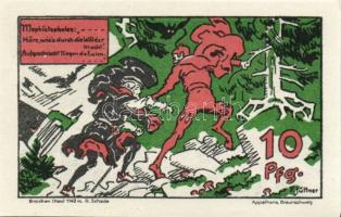 Német Birodalom/Weimari Köztársaság/Schierke 1921. 10Pf, 25Pf, 50Pf, 75Pf. 4klf db, teljes sor T:1