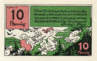 Német Birodalom/Weimari Köztársaság/Schierke 1921. 10Pf, 25Pf, 50Pf, 75Pf. 4klf db, teljes sor T:1