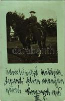 1916 Homoród, Homorod; Leperd félvér ló aranysárgával, hölgy / horse with lady. photo