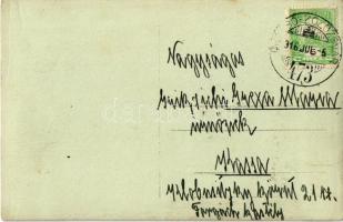 1916 Homoród, Homorod; "Leperd" félvér ló aranysárgával, hölgy / horse with lady. photo