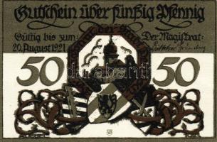 Német Birodalom/Weimari Köztársaság/Delitzsch 1921. 50Pf(6x) mind klf db, teljes sor T:1