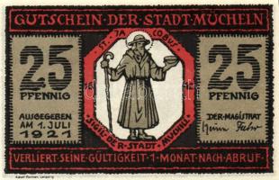 Német Birodalom/Weimari Köztársaság/Müncheln 1921. 25Pf, 50Pf, 75Pf. 5klf db, teljes sor T:1