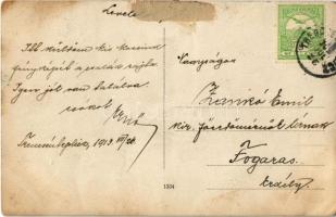 Trencsénteplic, Trencianske Teplice; katona és családja lovaskocsiban / soldier and his family in ho...