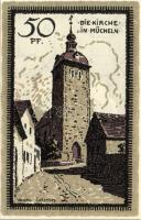 Német Birodalom/Weimari Köztársaság/Müncheln 1921. 25Pf, 50Pf, 75Pf. 5klf db, teljes sor T:1