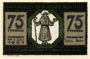 Német Birodalom/Weimari Köztársaság/Müncheln 1921. 25Pf, 50Pf, 75Pf. 5klf db, teljes sor T:1