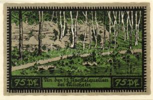 Német Birodalom/Weimari Köztársaság/Müncheln 1921. 25Pf, 50Pf, 75Pf. 5klf db, teljes sor T:1