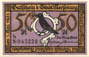 Német Birodalom/Weimari Köztársaság/Merseburg 1921. 5Pf, 10Pf, 20Pf, 25Pf, 50Pf (6x) 10klf db, teljes sor T:1