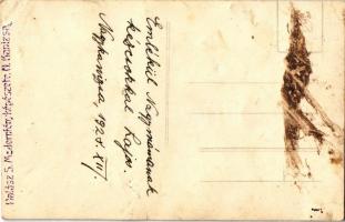 1928 Nagykanizsa, férfi lovon. Halász S. fényképész, photo (tűnyomok / pin marks)