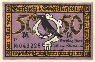 Német Birodalom/Weimari Köztársaság/Merseburg 1921. 5Pf, 10Pf, 20Pf, 25Pf, 50Pf (6x) 10klf db, telje...