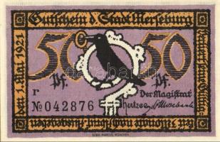 Német Birodalom/Weimari Köztársaság/Merseburg 1921. 5Pf, 10Pf, 20Pf, 25Pf, 50Pf (6x) 10klf db, telje...