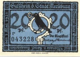 Német Birodalom/Weimari Köztársaság/Merseburg 1921. 5Pf, 10Pf, 20Pf, 25Pf, 50Pf (6x) 10klf db, telje...