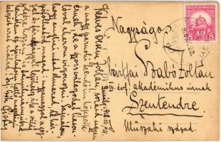 1928 Gacsály, katonák lovaskocsin a vámőrségi laktanya előtt. photo + "ZAJTA-NYÍREGYHÁZA 56.&qu...