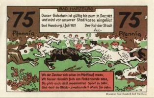 Német Birodalom/Weimari Köztársaság/Harzburg 1921. 10Pf, 20Pf, 50Pf, 75Pf. 4klf db, teljes sor T:1