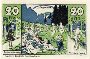 Német Birodalom/Weimari Köztársaság/Harzburg 1921. 10Pf, 20Pf, 50Pf, 75Pf. 4klf db, teljes sor T:1