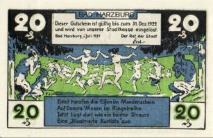 Német Birodalom/Weimari Köztársaság/Harzburg 1921. 10Pf, 20Pf, 50Pf, 75Pf. 4klf db, teljes sor T:1