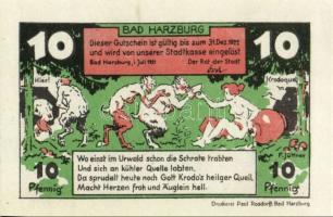 Német Birodalom/Weimari Köztársaság/Harzburg 1921. 10Pf, 20Pf, 50Pf, 75Pf. 4klf db, teljes sor T:1